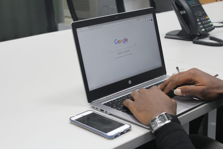 Google search on laptop
