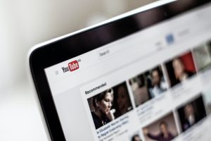 Tablet Showing YouTube Homepage