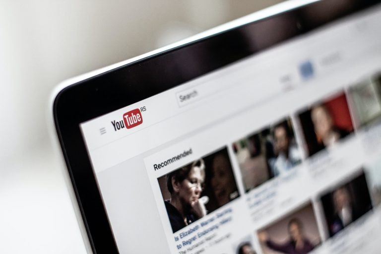 Tablet Showing YouTube Homepage