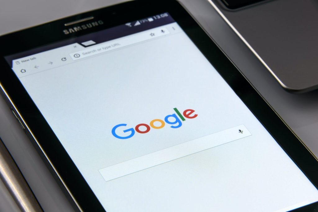 Google Homepage From Tablet