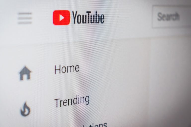 YouTube home screen side panel